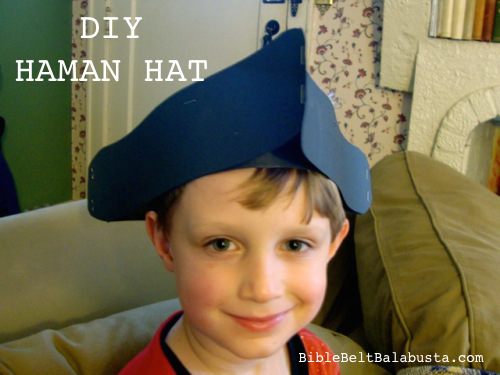 Easy Haman Hat for Purim | Bible Belt Balabusta